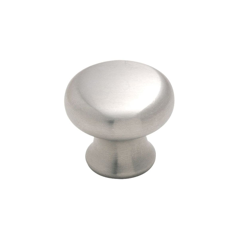 Essential'Z Stainless Steel 1-1/4 Inch Mushroom Cabinet Knob - 25 Pack