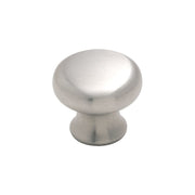 Essential'Z Stainless Steel 1-1/4 Inch Mushroom Cabinet Knob