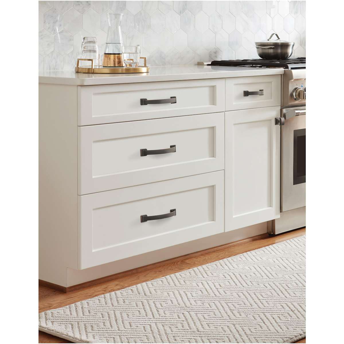 Amerock - BP29349G10 - Candler 3 Inch Center to Center Handle Cabinet Pull in Satin Nickel