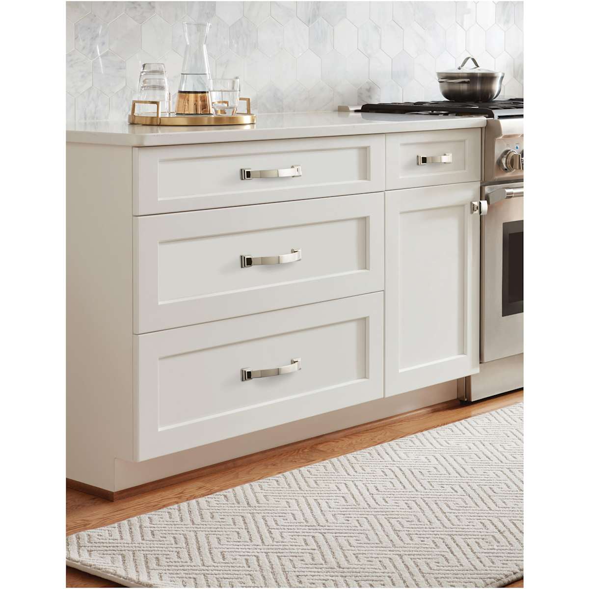 Amerock - BP29349G10 - Candler 3 Inch Center to Center Handle Cabinet Pull in Satin Nickel