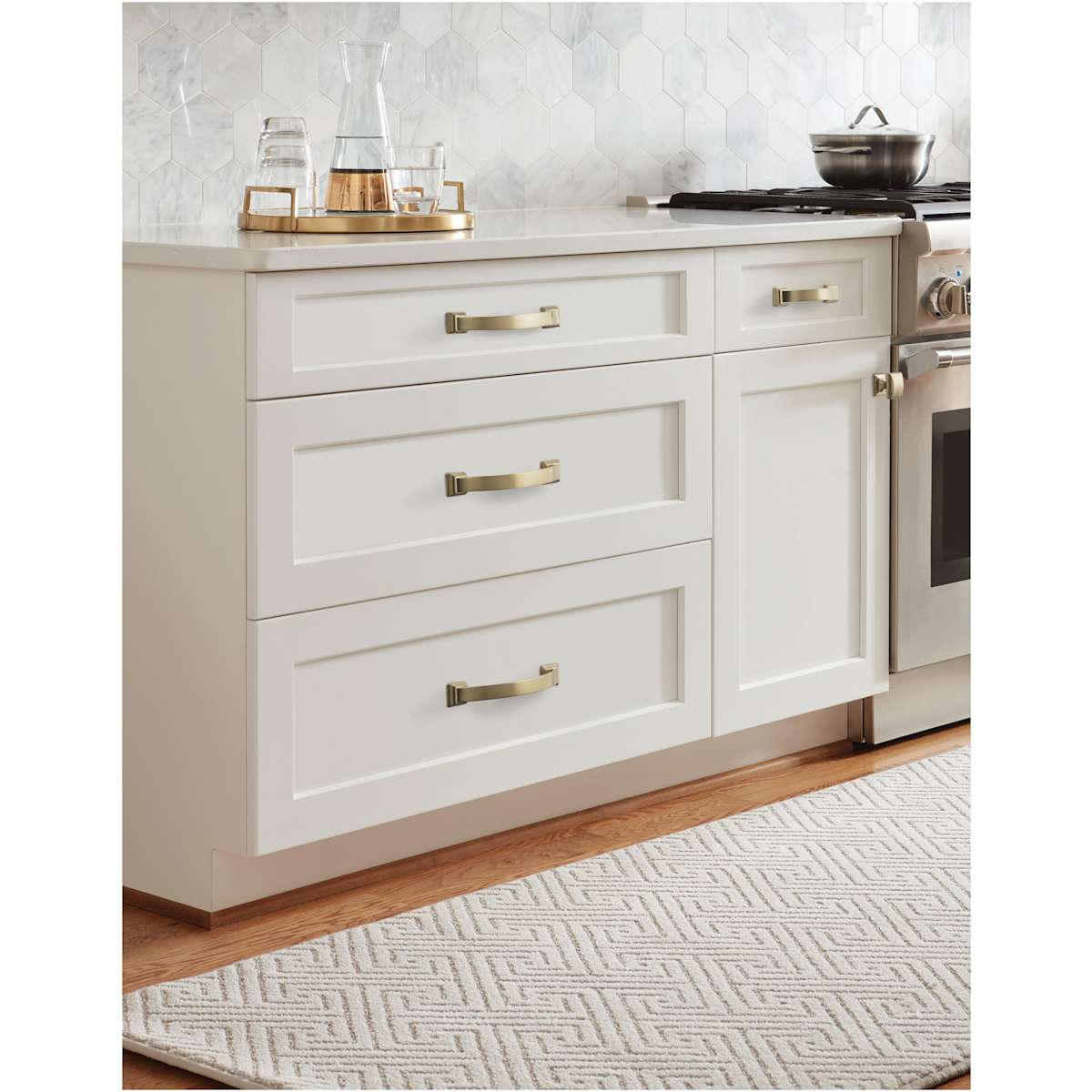 Amerock - BP29349G10 - Candler 3 Inch Center to Center Handle Cabinet Pull in Satin Nickel