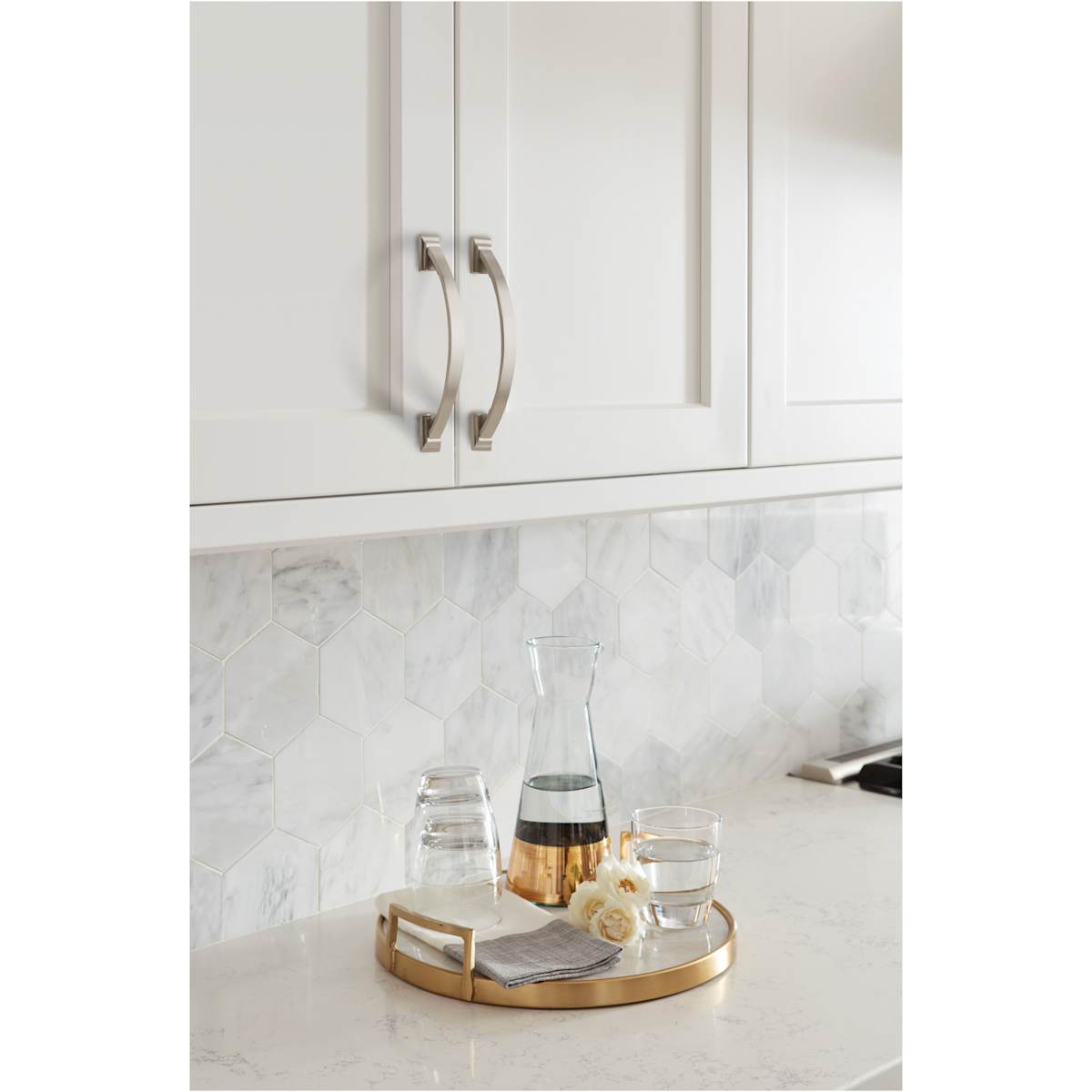 Amerock - BP29355PN - Candler 3-3/4 Inch Center to Center Handle Cabinet Pull in Polished Nickel