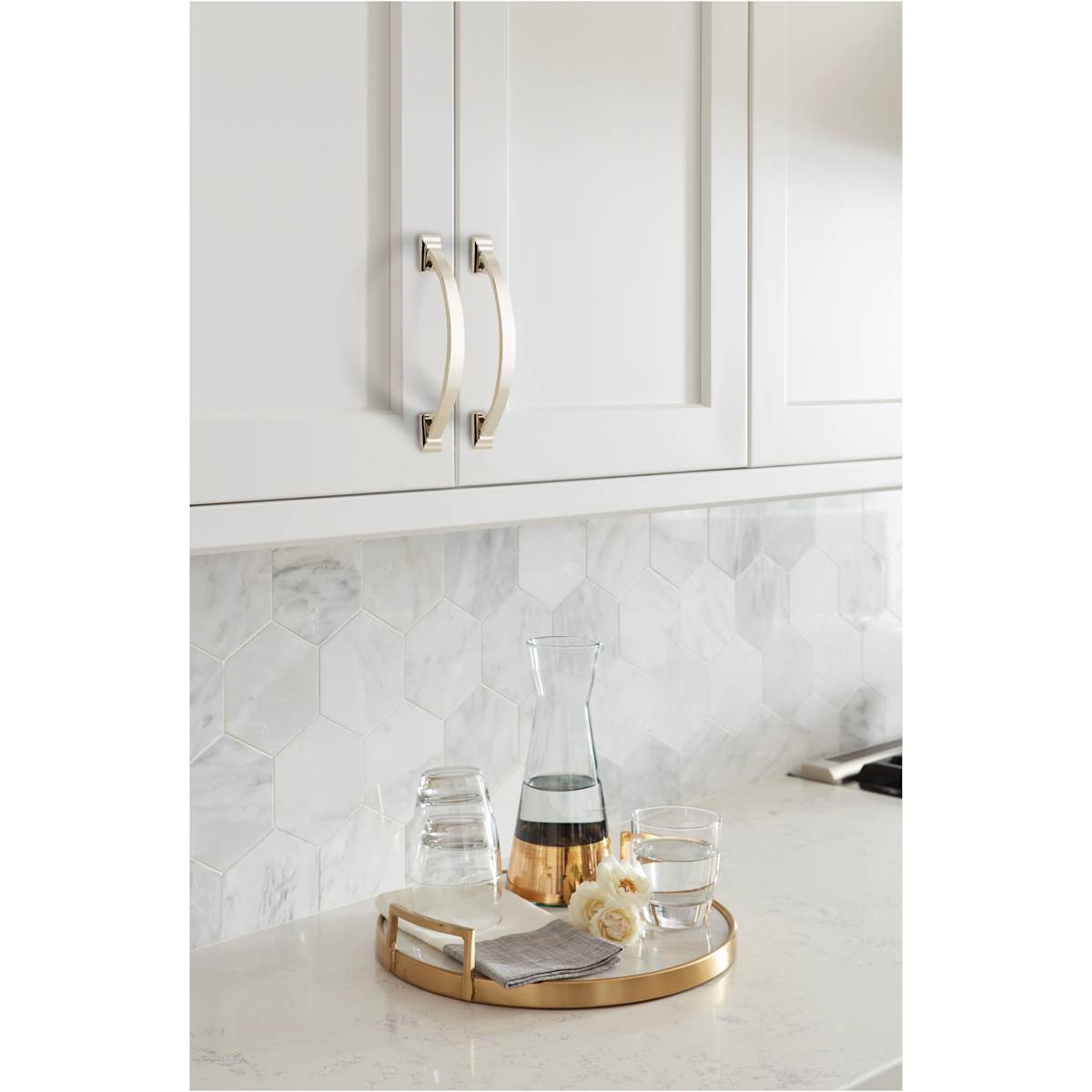 Amerock - BP29355PN - Candler 3-3/4 Inch Center to Center Handle Cabinet Pull in Polished Nickel