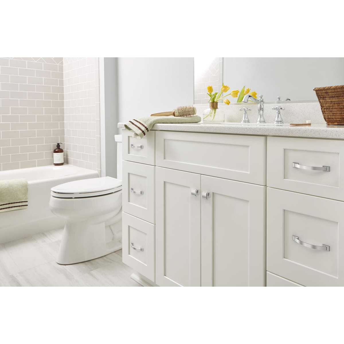 Amerock - BP29355PN - Candler 3-3/4 Inch Center to Center Handle Cabinet Pull in Polished Nickel