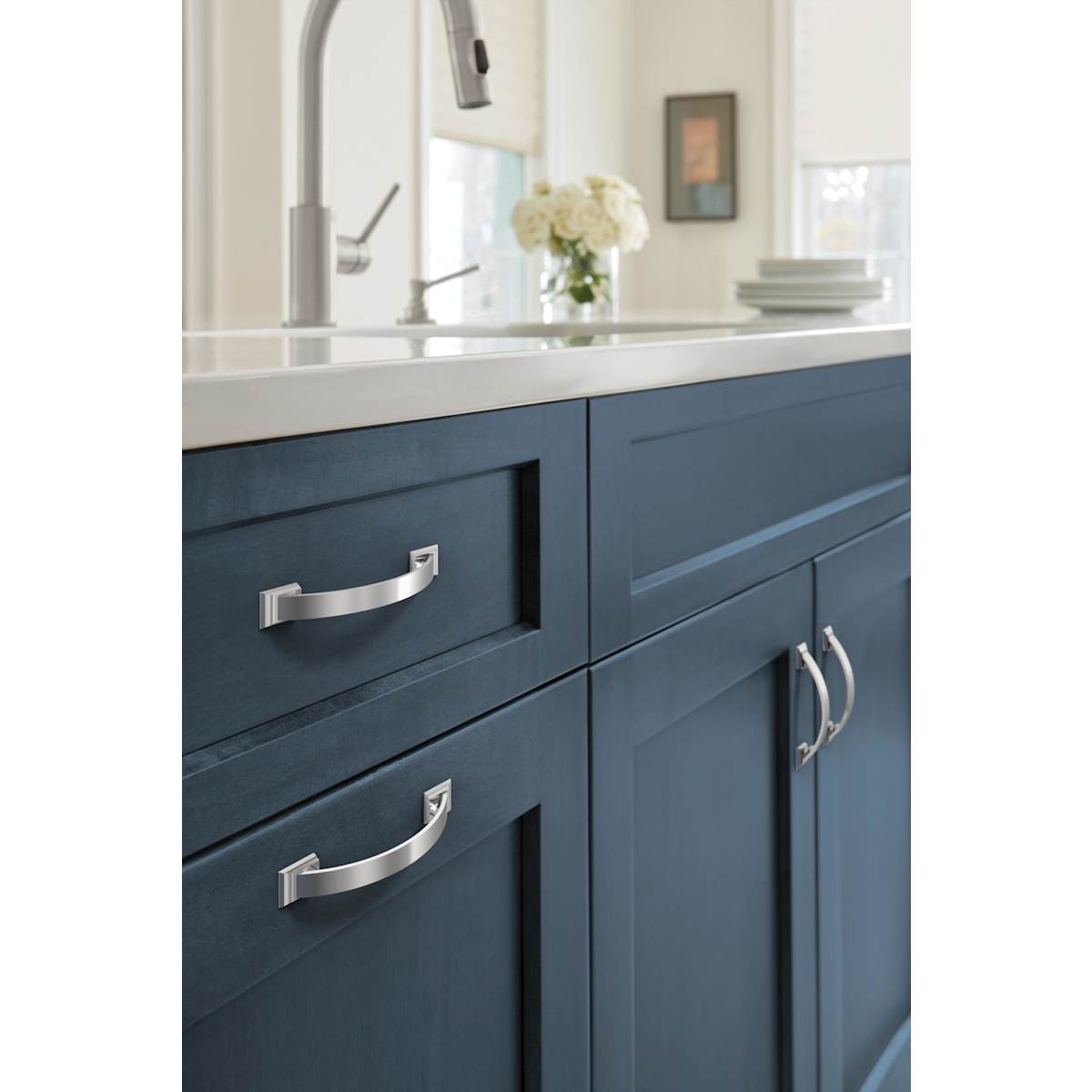 Amerock - BP29355PN - Candler 3-3/4 Inch Center to Center Handle Cabinet Pull in Polished Nickel