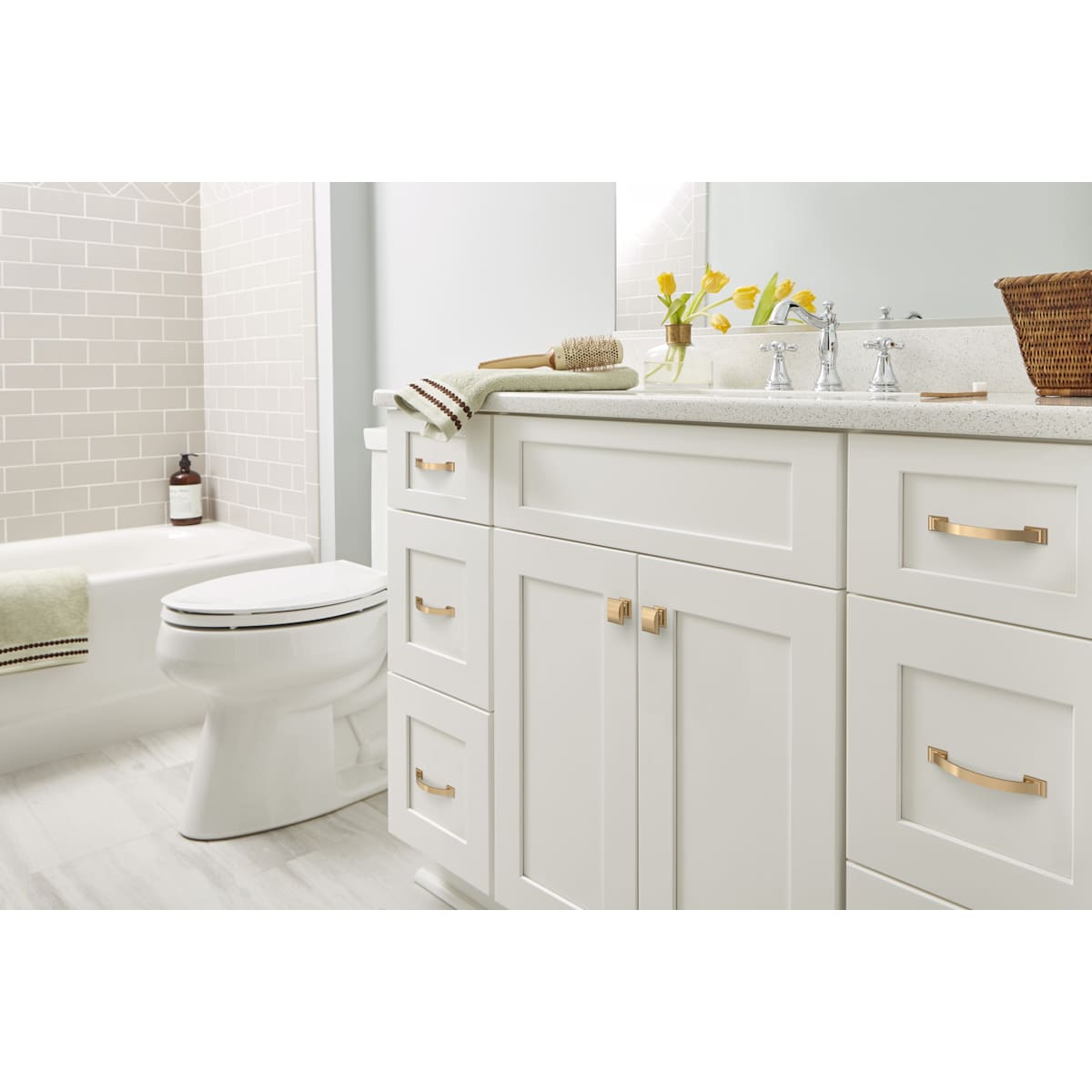 Amerock - BP29355PN - Candler 3-3/4 Inch Center to Center Handle Cabinet Pull in Polished Nickel