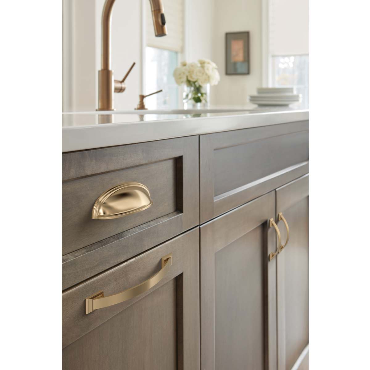 Amerock - BP29355PN - Candler 3-3/4 Inch Center to Center Handle Cabinet Pull in Polished Nickel