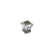 Amerock - BP29460CAS - Abernathy 1-1/16 Inch Square Cabinet Knob in Acrylic/Antique Silver