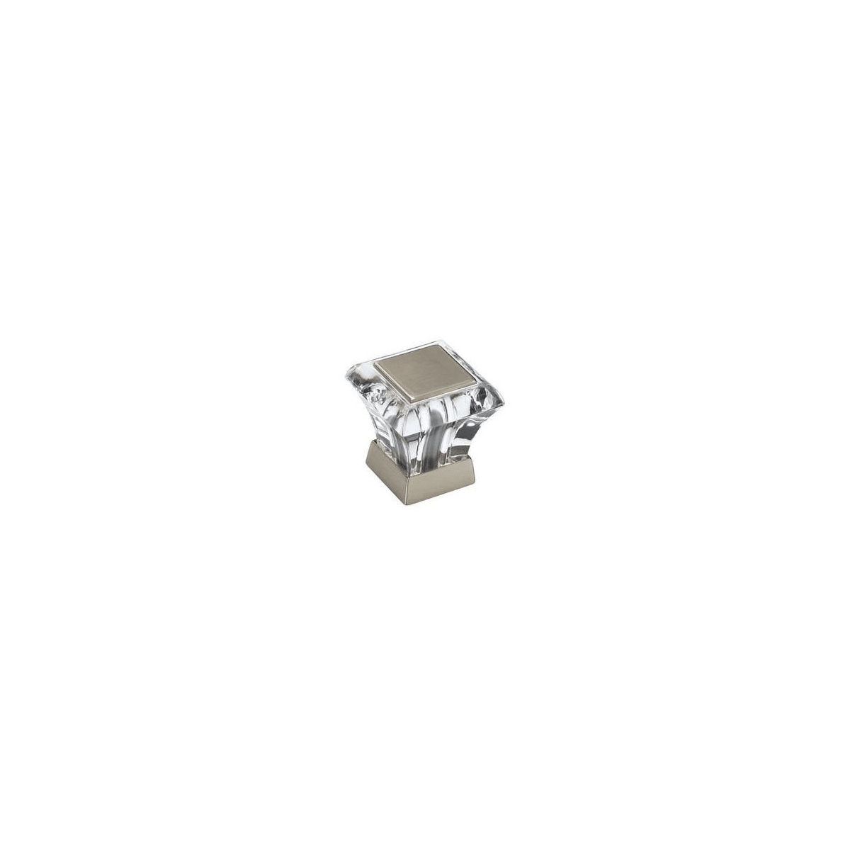 Amerock - BP29460CG10-10PACK - Abernathy 1-1/16 Inch Square Cabinet Knob - 10 Pack in Acrylic/Satin Nickel