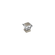 Amerock - BP29460CG10-10PACK - Abernathy 1-1/16 Inch Square Cabinet Knob - 10 Pack in Acrylic/Satin Nickel