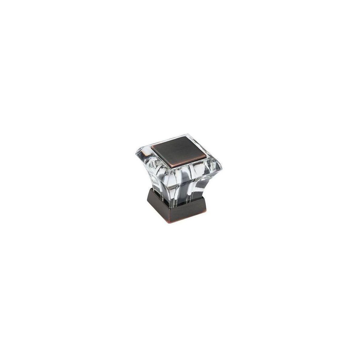 Amerock - BP29460CORB-25PACK - Abernathy 1-1/16 Inch Square Cabinet Knob - 25 Pack in Acrylic/Oil Rubbed Bronze
