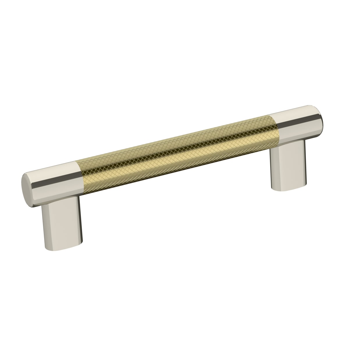 Amerock - BP36558PNBBZ - Bronx 5-1/16 Inch Center to Center Bar Cabinet Pull in Polished Nickel / Golden Champagne