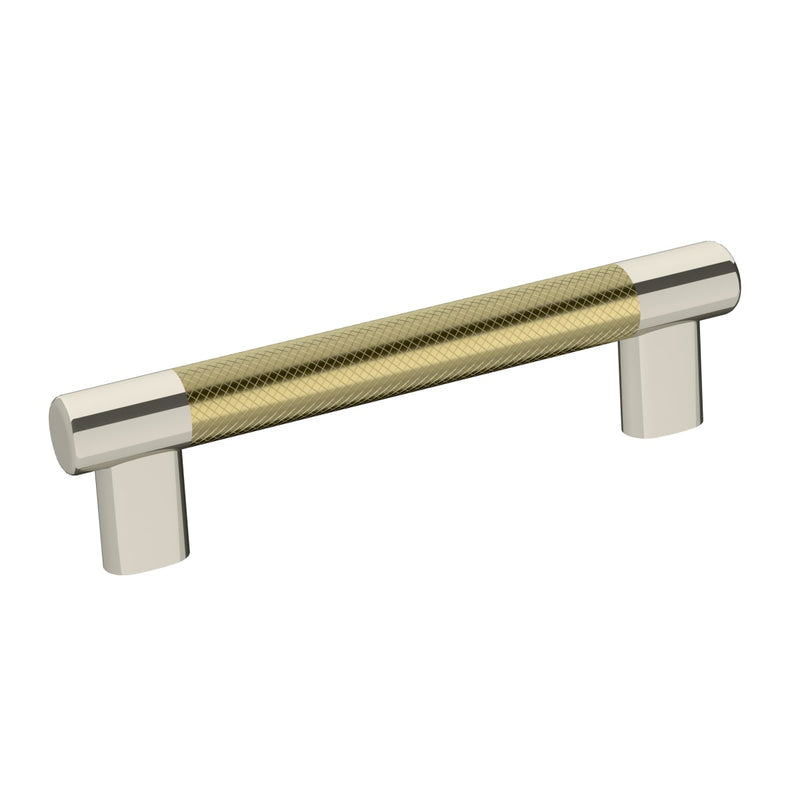 Amerock - BP36558PNBBZ - Bronx 5-1/16 Inch Center to Center Bar Cabinet Pull in Polished Nickel / Golden Champagne