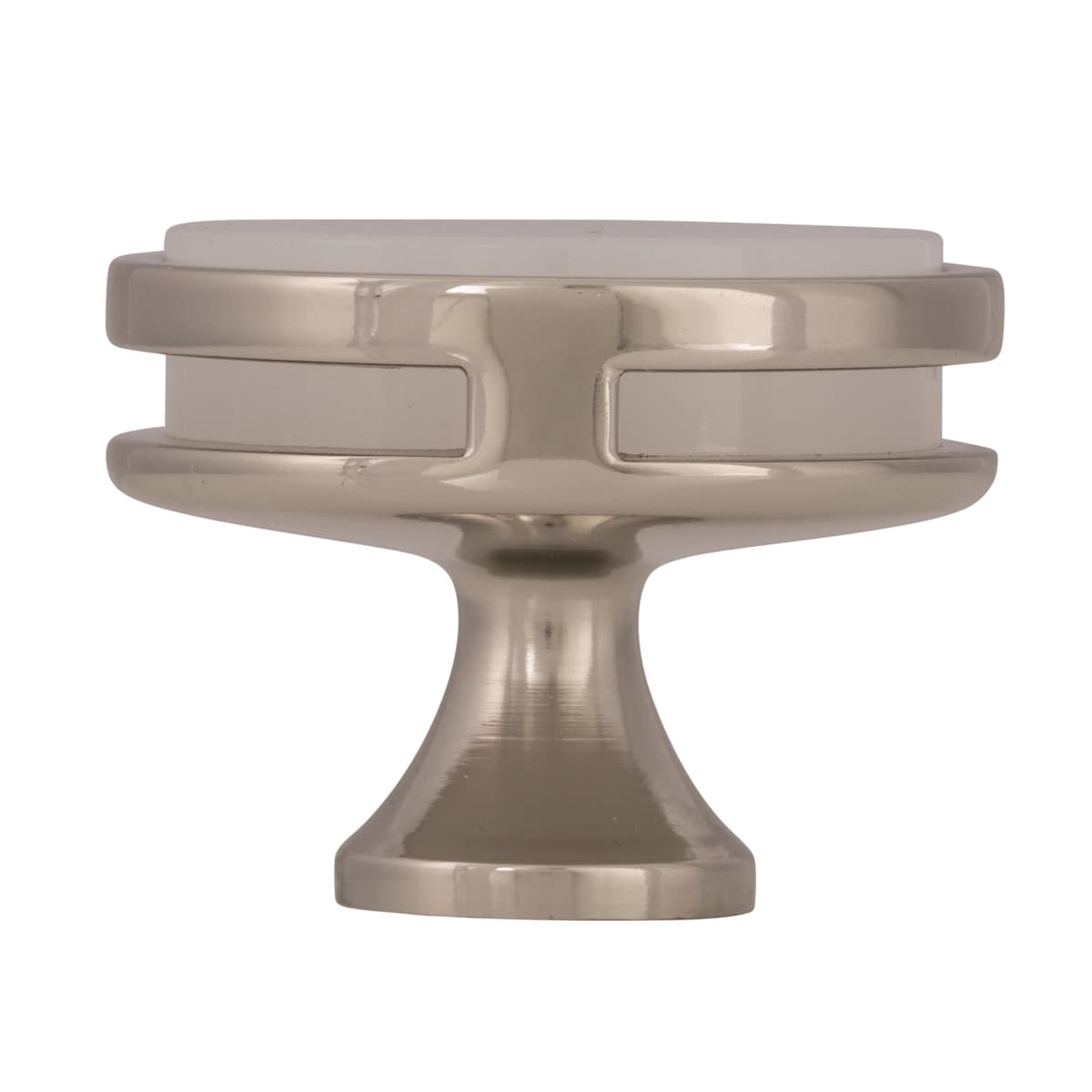 Amerock - BP36609G10FA - Oberon 1-3/4 Inch Mushroom Cabinet Knob in Satin Nickel / Frosted Acrylic