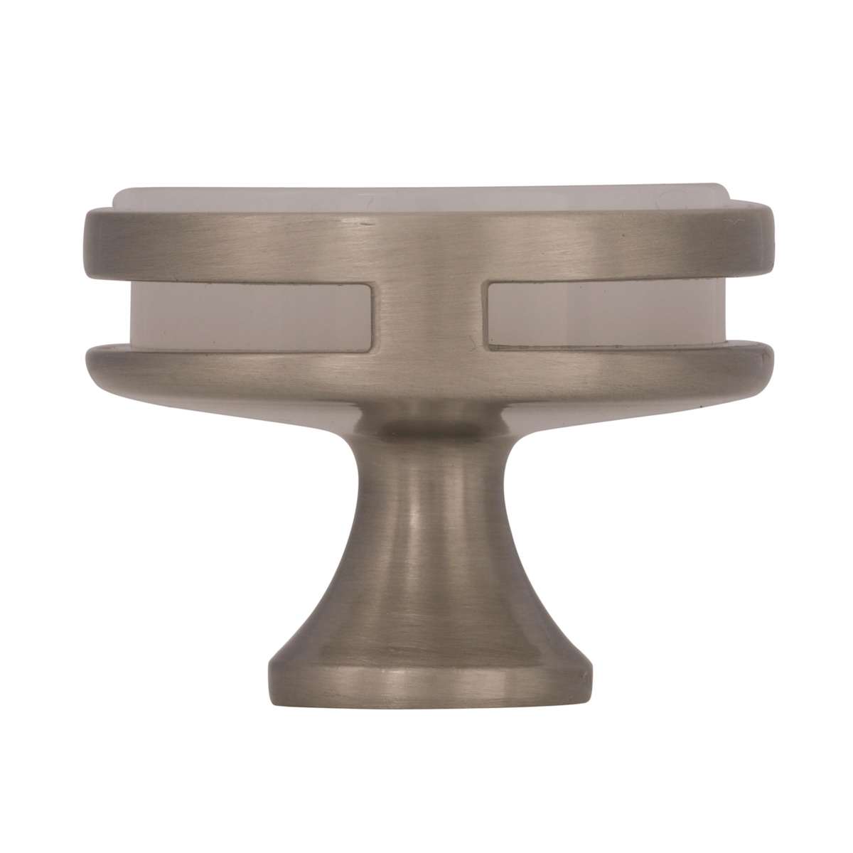 Amerock - BP36609G10FA - Oberon 1-3/4 Inch Mushroom Cabinet Knob in Satin Nickel / Frosted Acrylic
