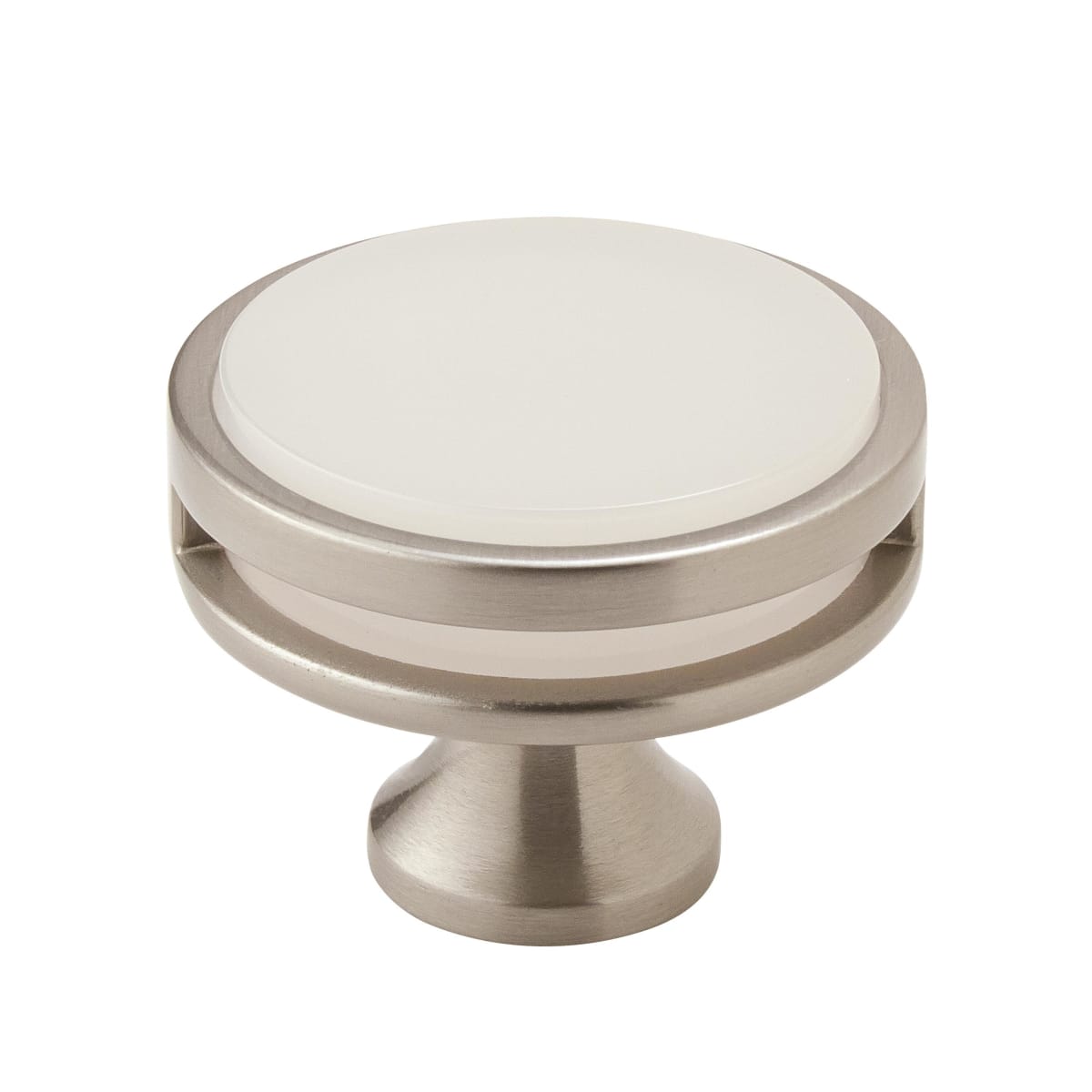 Amerock - BP36609G10FA - Oberon 1-3/4 Inch Mushroom Cabinet Knob in Satin Nickel / Frosted Acrylic