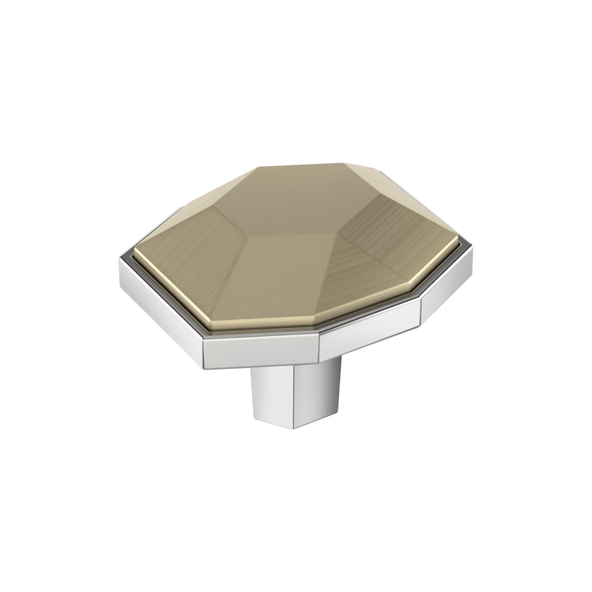 Carrione 1-3/8 Inch Geometric Cabinet Knob