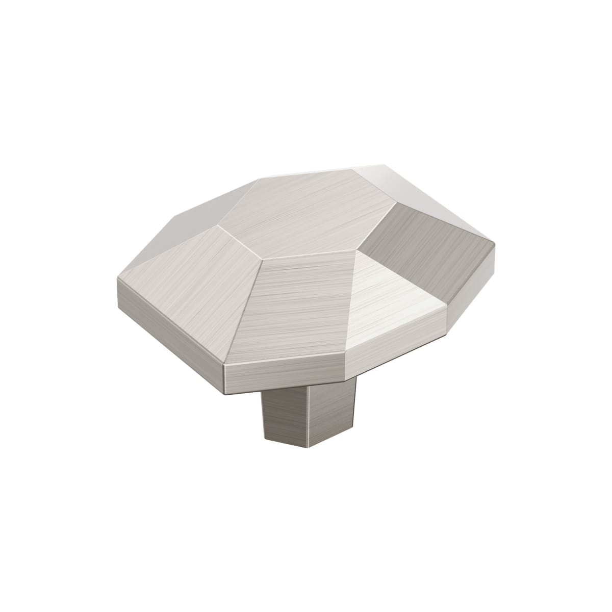 Amerock - BP36641G10 - St. Vincent 1-3/8 Inch Geometric Cabinet Knob in Satin Nickel
