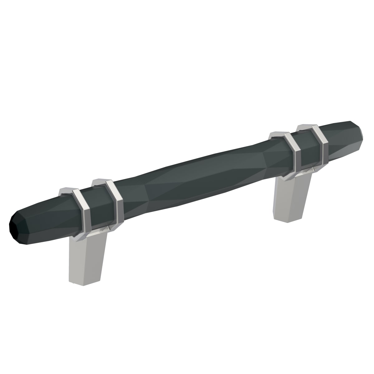 Amerock - BP36648BBR26 - London 3-3/4 Inch Center to Center Bar Cabinet Pull in Black Bronze / Polished Chrome
