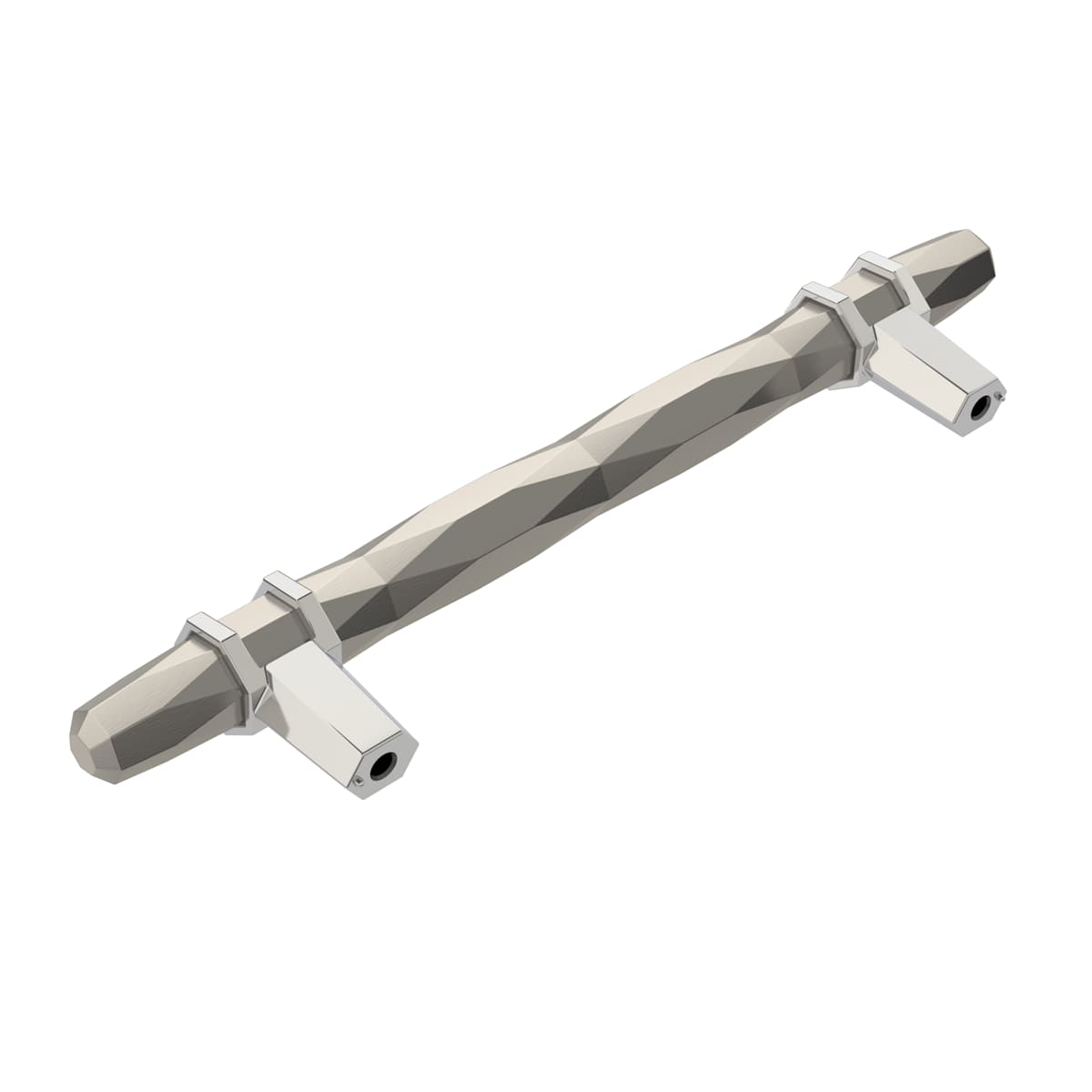 Amerock - BP36648BBR26 - London 3-3/4 Inch Center to Center Bar Cabinet Pull in Black Bronze / Polished Chrome