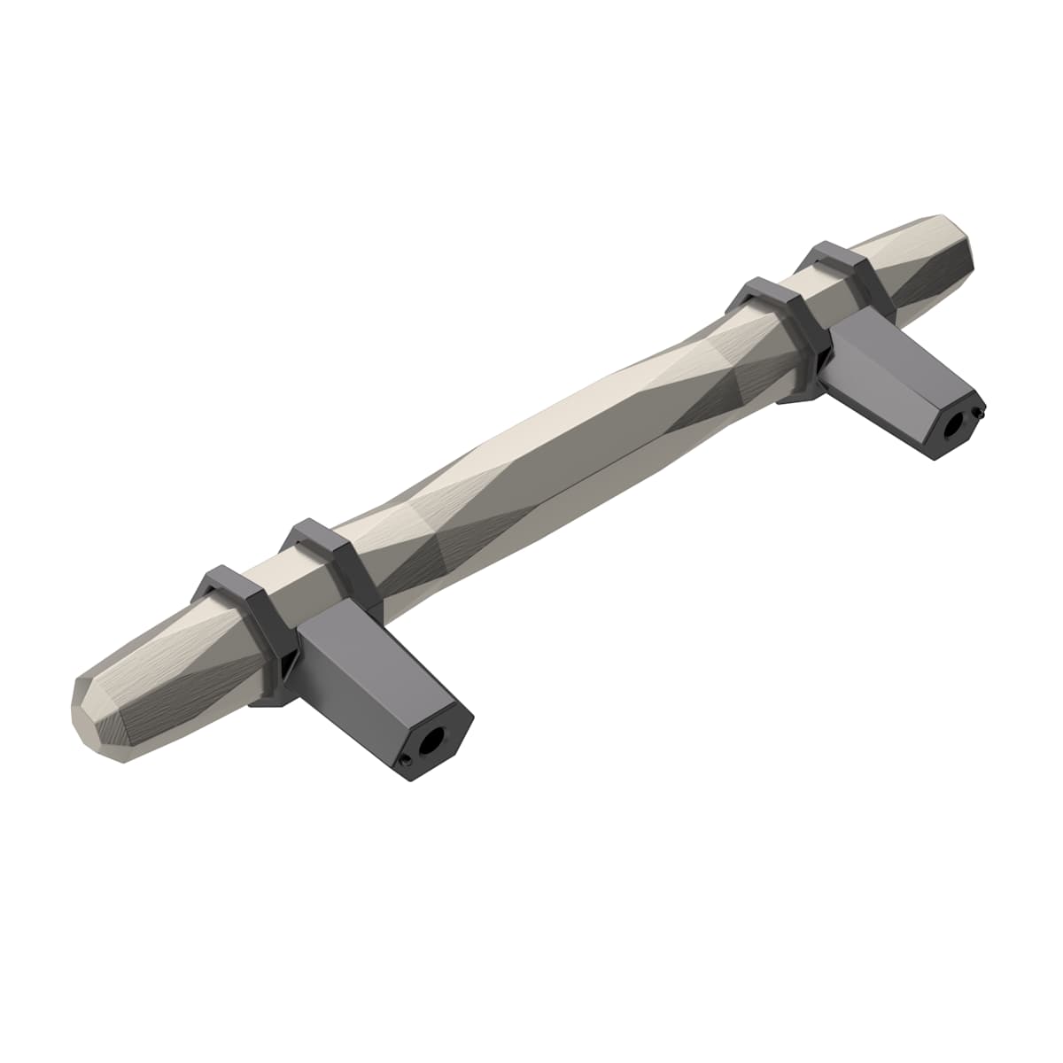 Amerock - BP36648BBR26 - London 3-3/4 Inch Center to Center Bar Cabinet Pull in Black Bronze / Polished Chrome