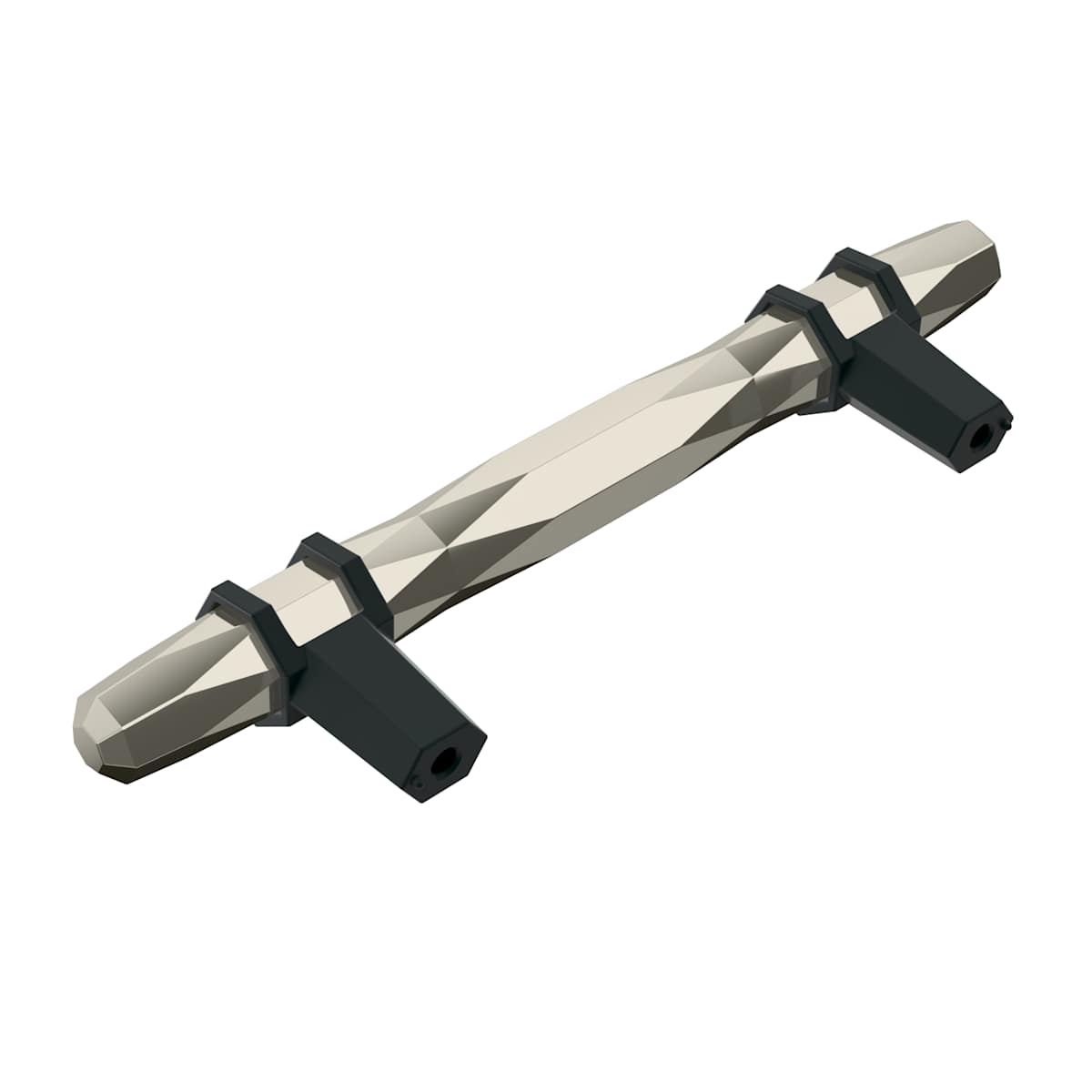 Amerock - BP36648BBR26 - London 3-3/4 Inch Center to Center Bar Cabinet Pull in Black Bronze / Polished Chrome
