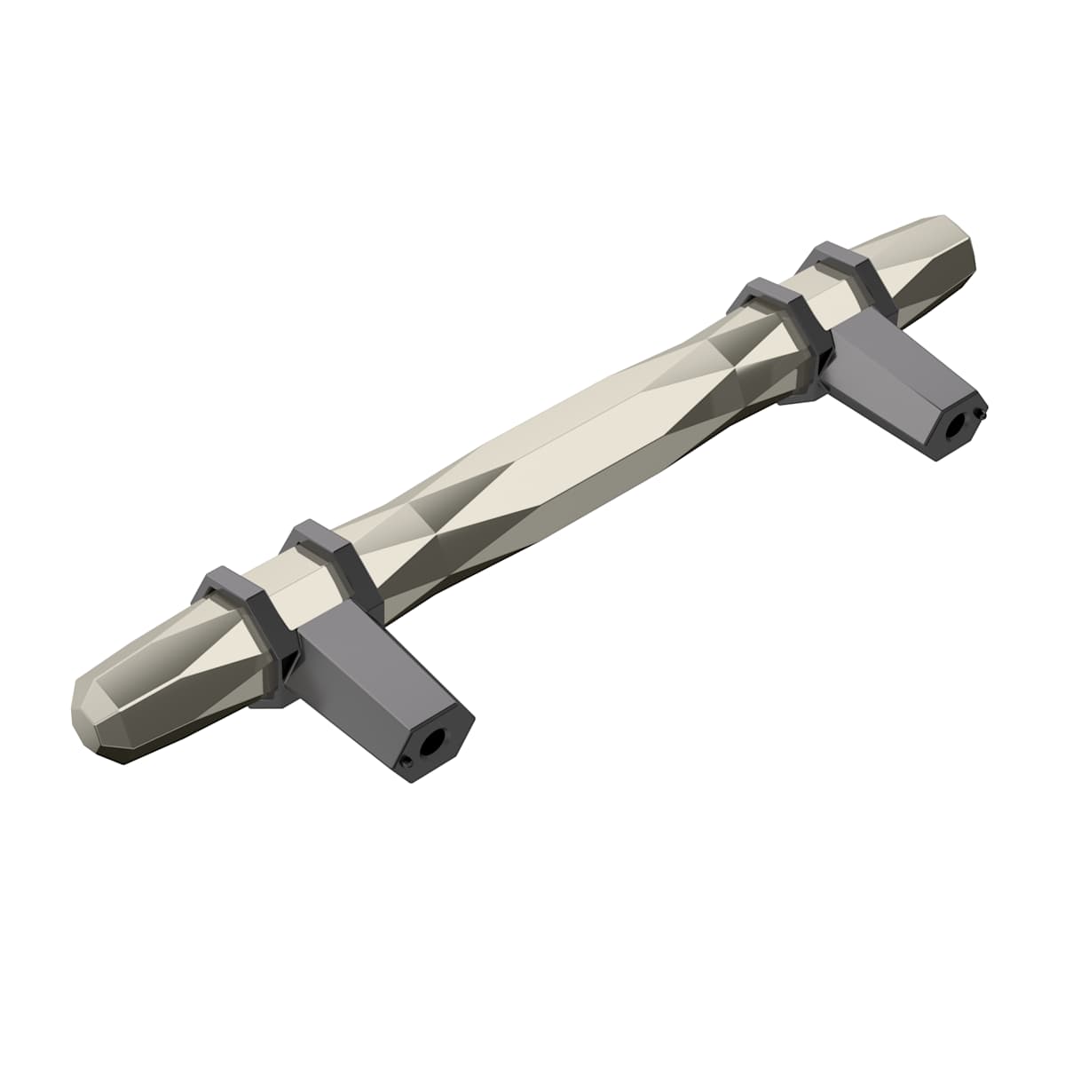 Amerock - BP36648BBR26 - London 3-3/4 Inch Center to Center Bar Cabinet Pull in Black Bronze / Polished Chrome