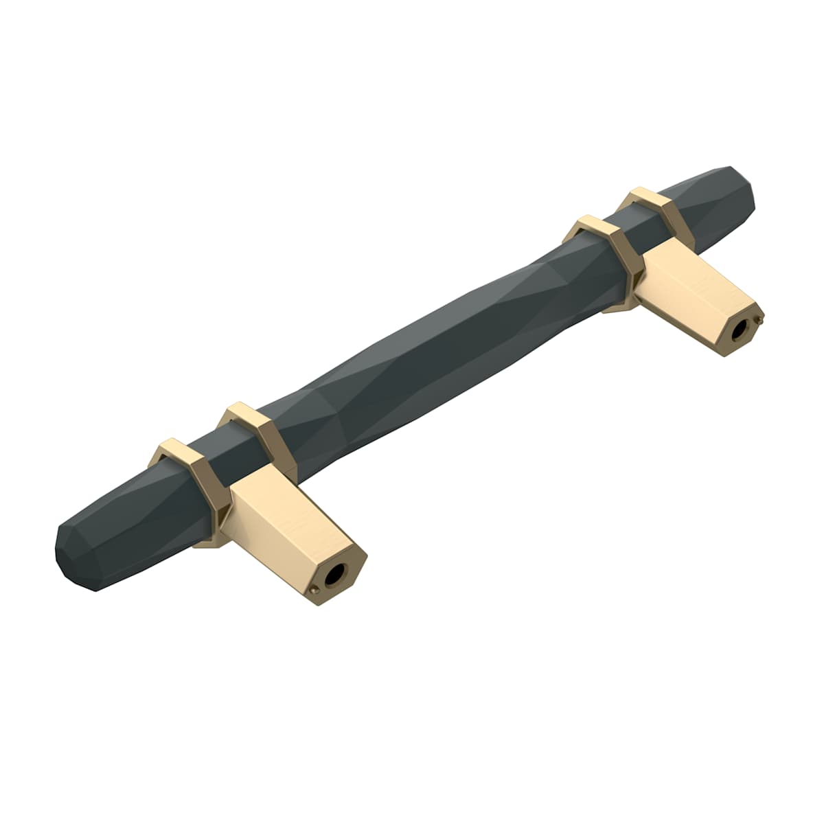 Amerock - BP36648BBR26 - London 3-3/4 Inch Center to Center Bar Cabinet Pull in Black Bronze / Polished Chrome