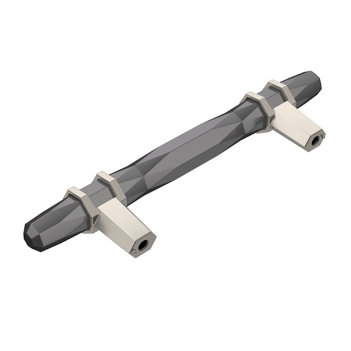 Amerock - BP36648BBR26 - London 3-3/4 Inch Center to Center Bar Cabinet Pull in Black Bronze / Polished Chrome