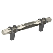 Amerock - BP36648PNBCR - London 3-3/4 Inch Center to Center Bar Cabinet Pull in Polished Nickel / Black Chrome