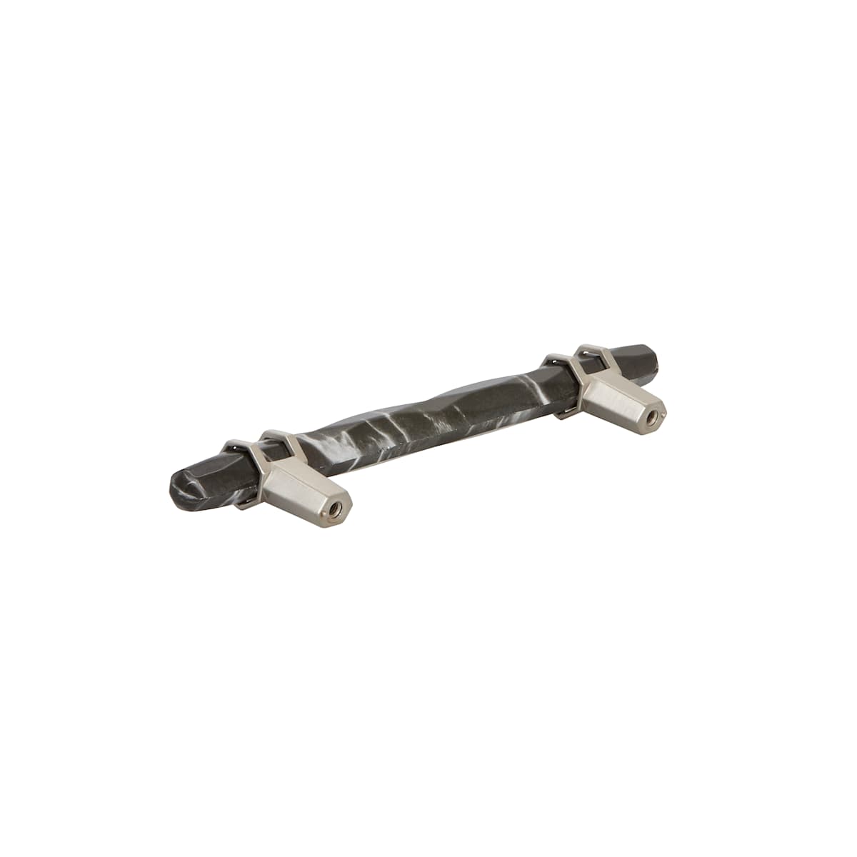 Amerock - BP36649MWBBZ - Carrione 5-1/16 Inch Center to Center Designer Cabinet Pull in Marble White / Golden Champagne