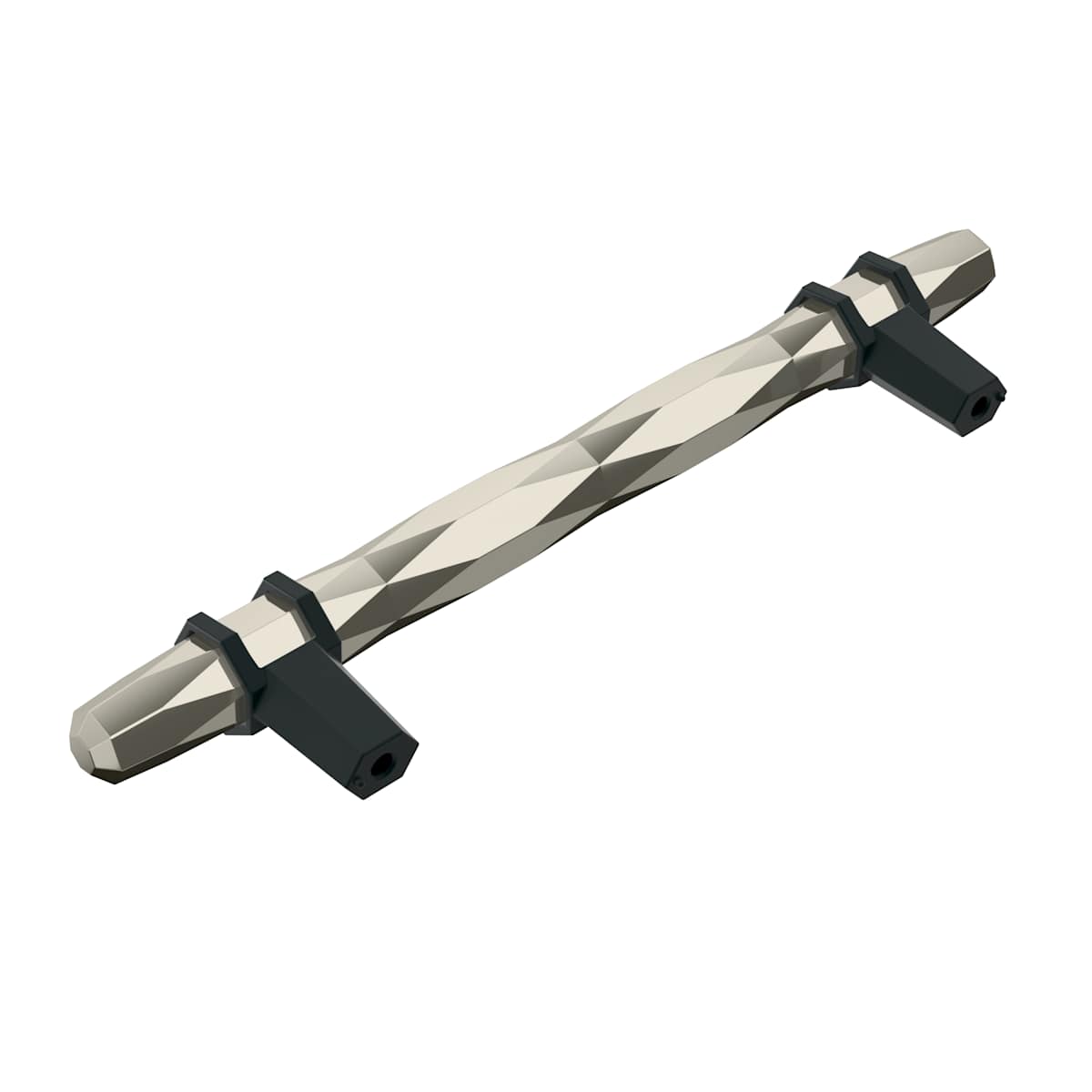 Amerock - BP36649PNBBR - London 5-1/16 Inch Center to Center Bar Cabinet Pull in Polished Nickel / Black Bronze