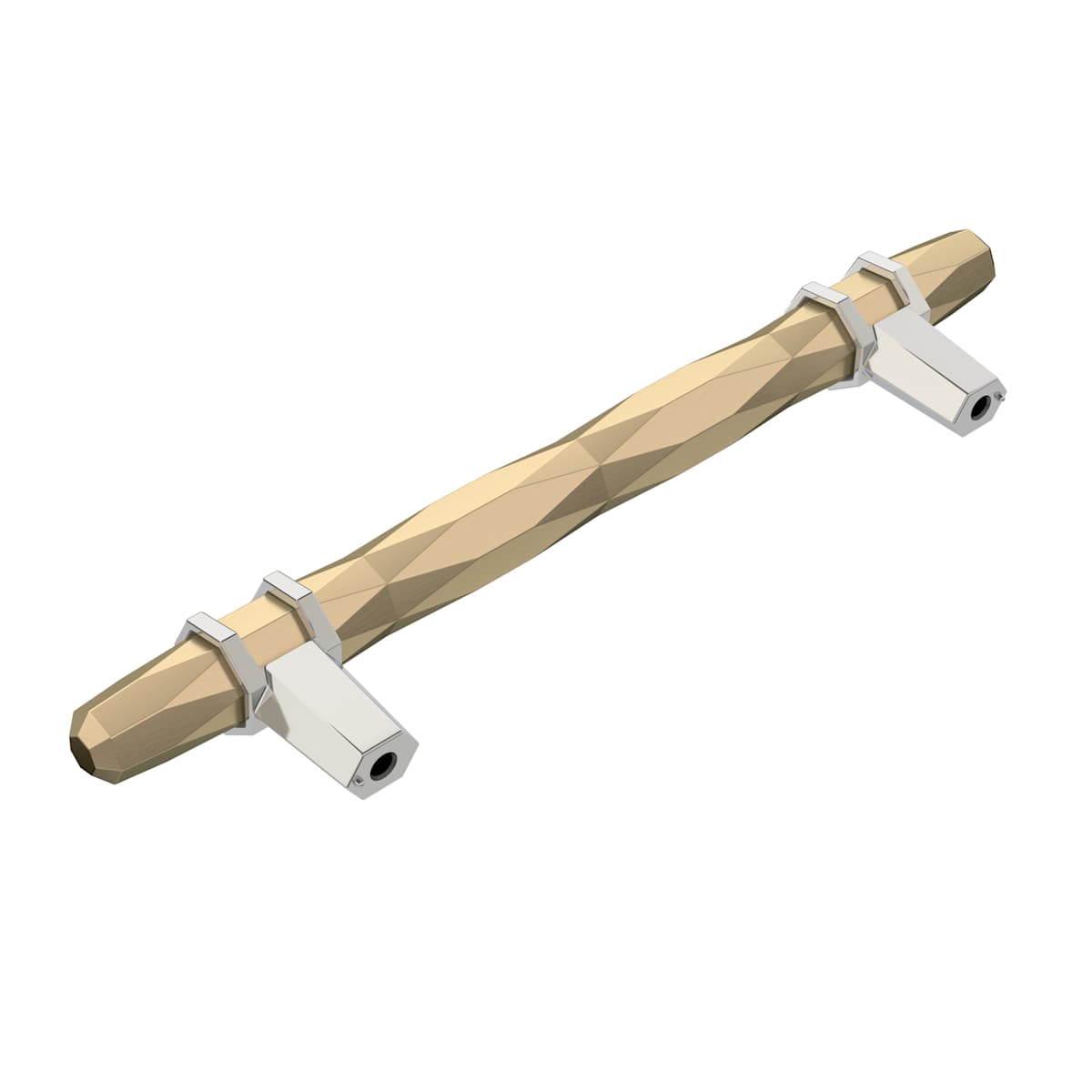 Amerock - BP36649PNBBR - London 5-1/16 Inch Center to Center Bar Cabinet Pull in Polished Nickel / Black Bronze