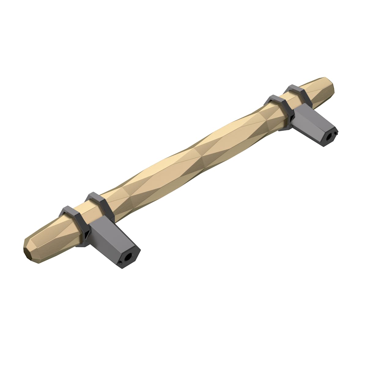 Amerock - BP36649PNBBR - London 5-1/16 Inch Center to Center Bar Cabinet Pull in Polished Nickel / Black Bronze