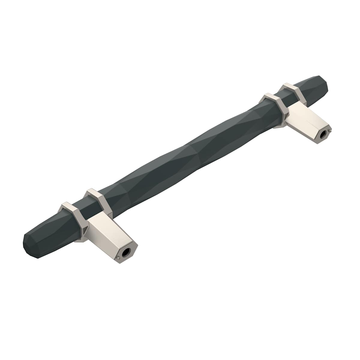 Amerock - BP36649PNBBR - London 5-1/16 Inch Center to Center Bar Cabinet Pull in Polished Nickel / Black Bronze