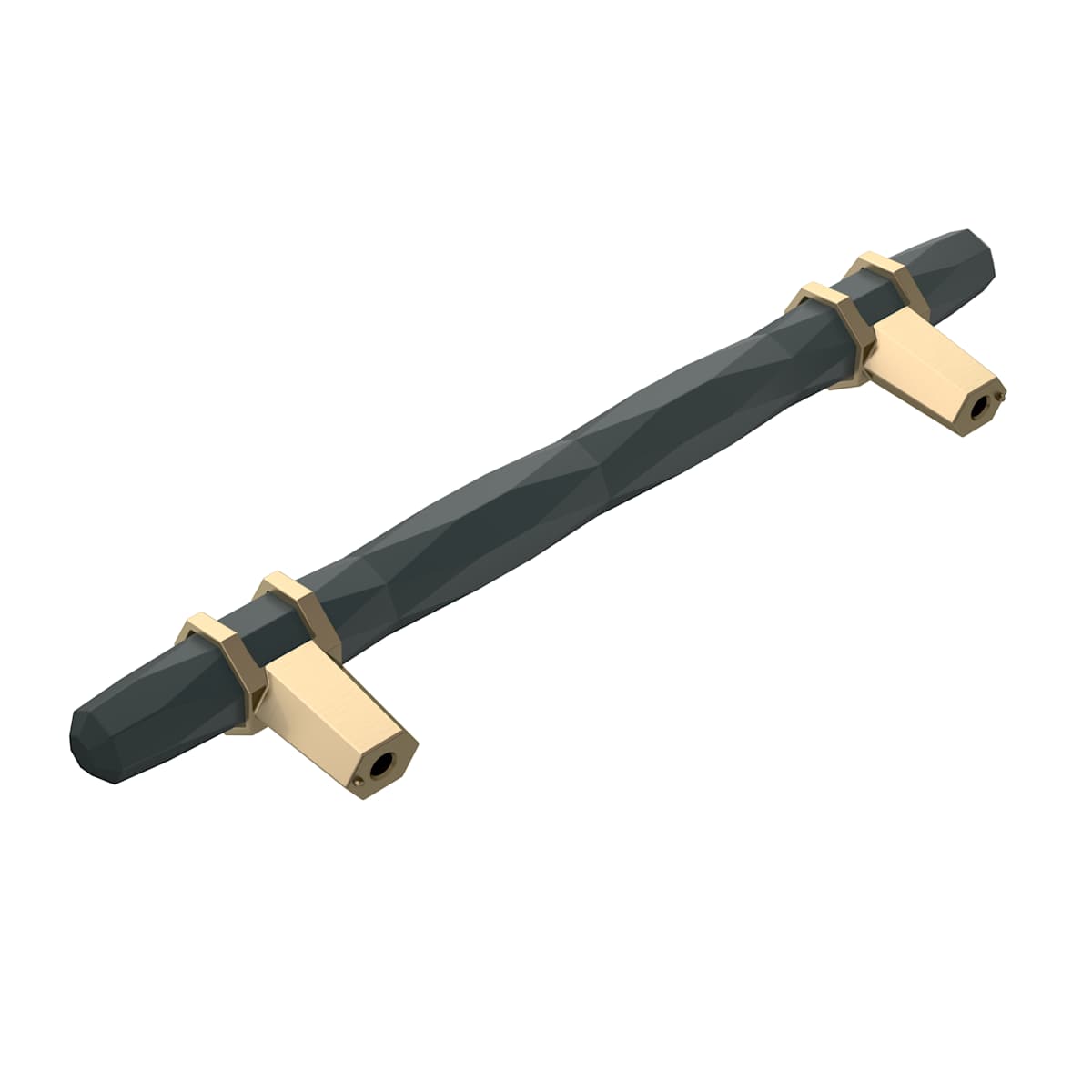 Amerock - BP36649PNBBR - London 5-1/16 Inch Center to Center Bar Cabinet Pull in Polished Nickel / Black Bronze