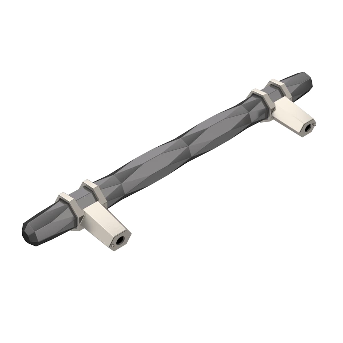 Amerock - BP36649PNBBR - London 5-1/16 Inch Center to Center Bar Cabinet Pull in Polished Nickel / Black Bronze