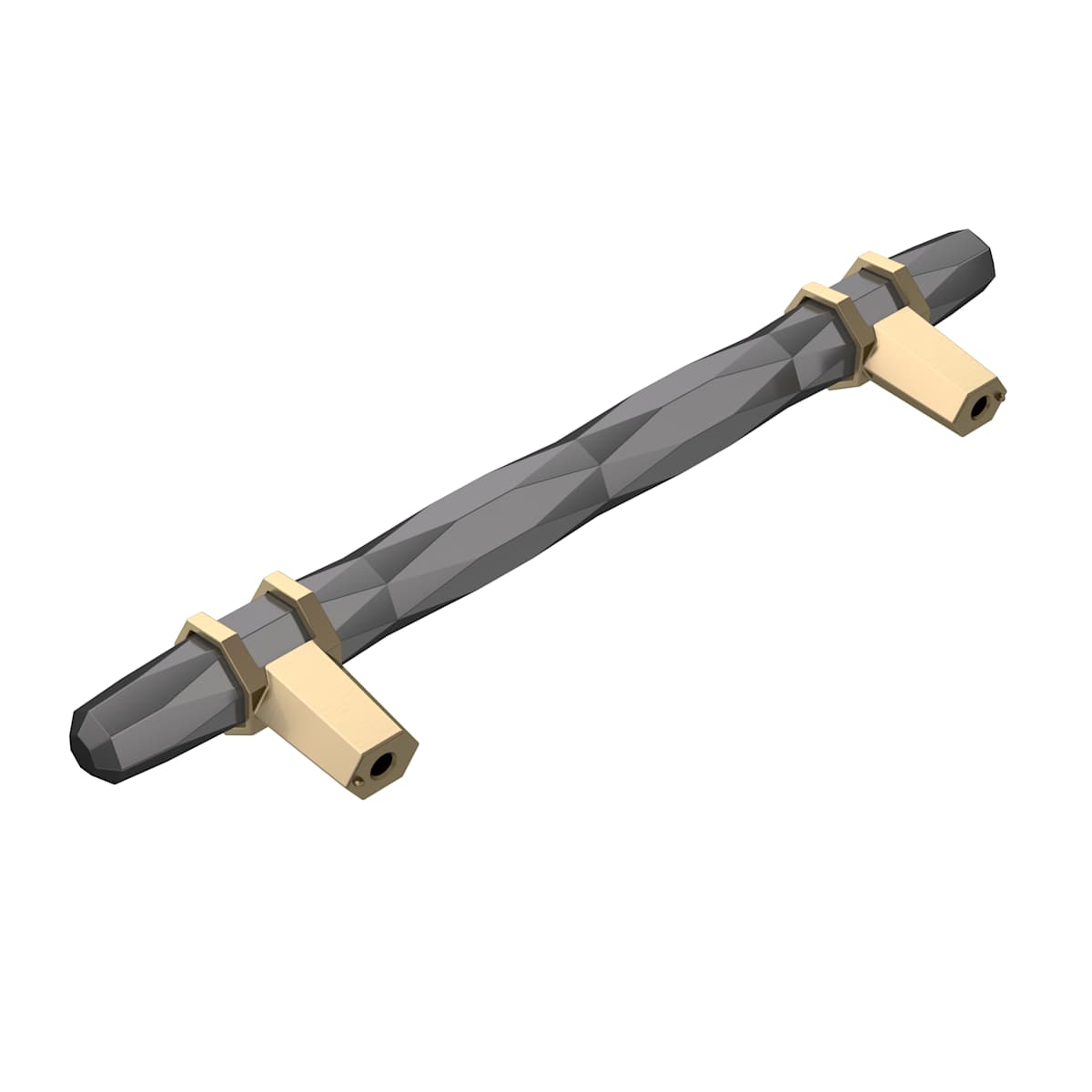 Amerock - BP36649PNBBR - London 5-1/16 Inch Center to Center Bar Cabinet Pull in Polished Nickel / Black Bronze
