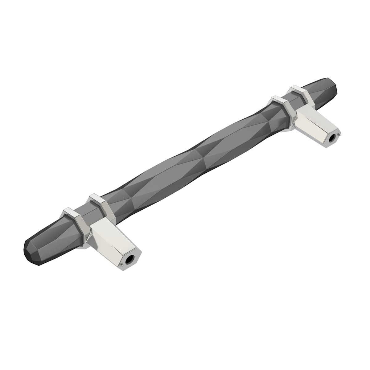 Amerock - BP36649PNBBR - London 5-1/16 Inch Center to Center Bar Cabinet Pull in Polished Nickel / Black Bronze