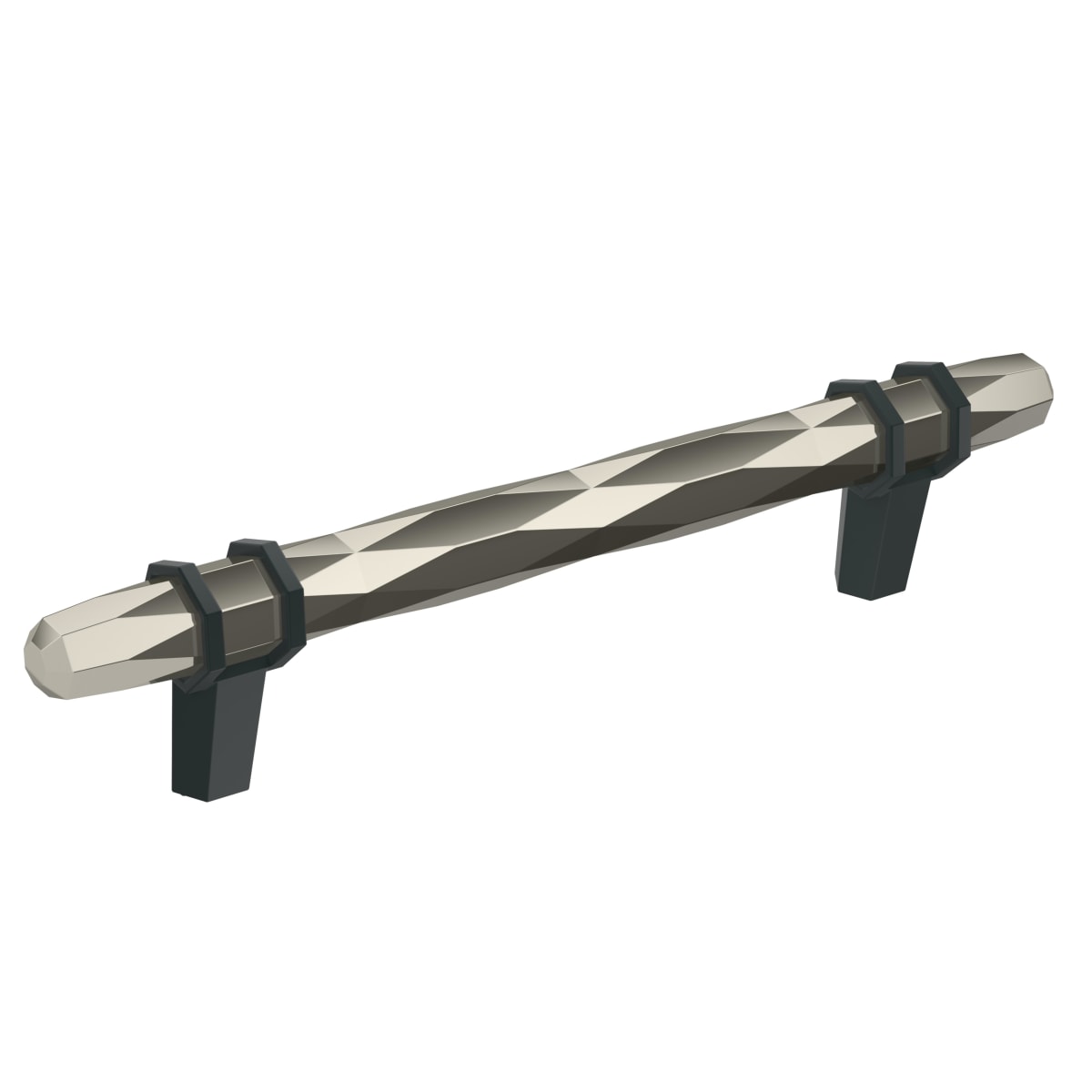 Amerock - BP36649PNBBR - London 5-1/16 Inch Center to Center Bar Cabinet Pull in Polished Nickel / Black Bronze