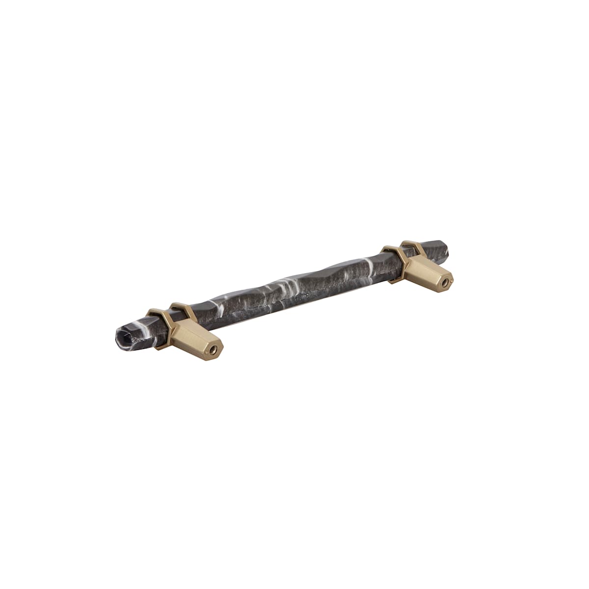 Amerock - BP36650MWORB - Carrione 6-5/16 Inch Center to Center Designer Cabinet Pull in Marble White / Oil Rubbed Bronze