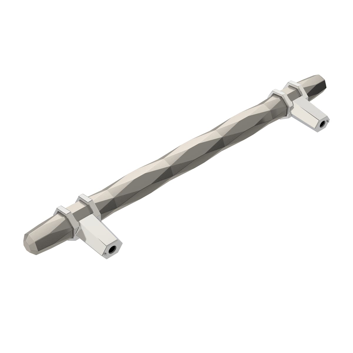 Amerock - BP36650BCRG10 - London 6-5/16 Inch Center to Center Bar Cabinet Pull in Black Chrome / Satin Nickel