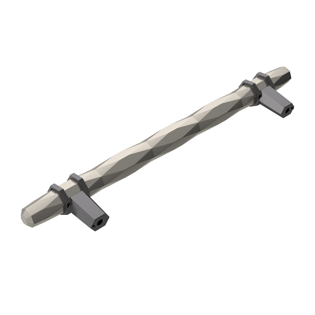 Amerock - BP36650BCRG10 - London 6-5/16 Inch Center to Center Bar Cabinet Pull in Black Chrome / Satin Nickel