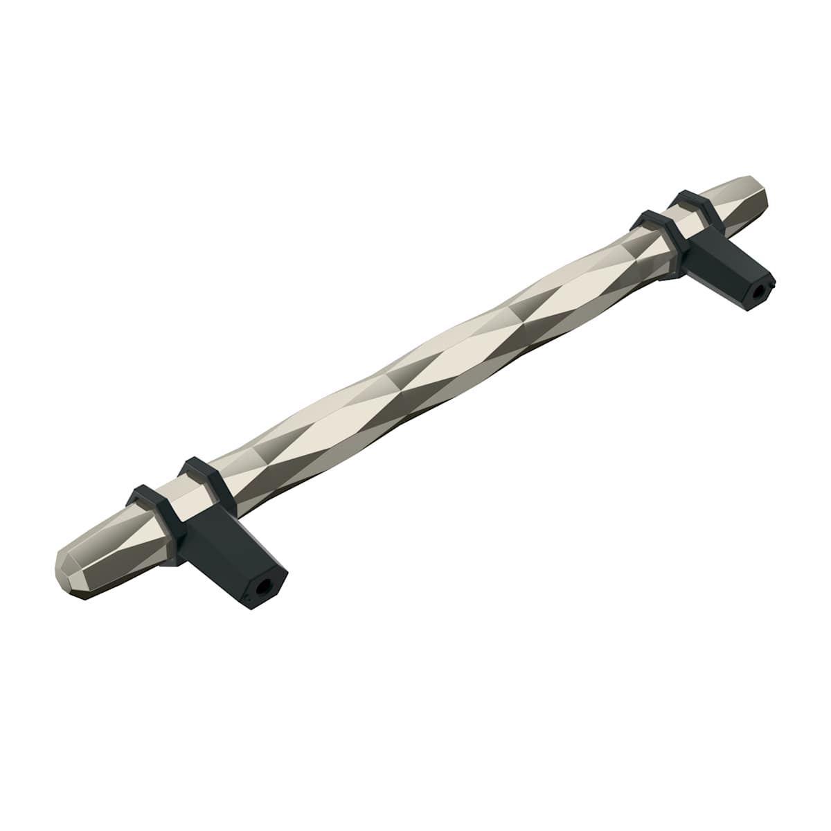 Amerock - BP36650BCRG10 - London 6-5/16 Inch Center to Center Bar Cabinet Pull in Black Chrome / Satin Nickel