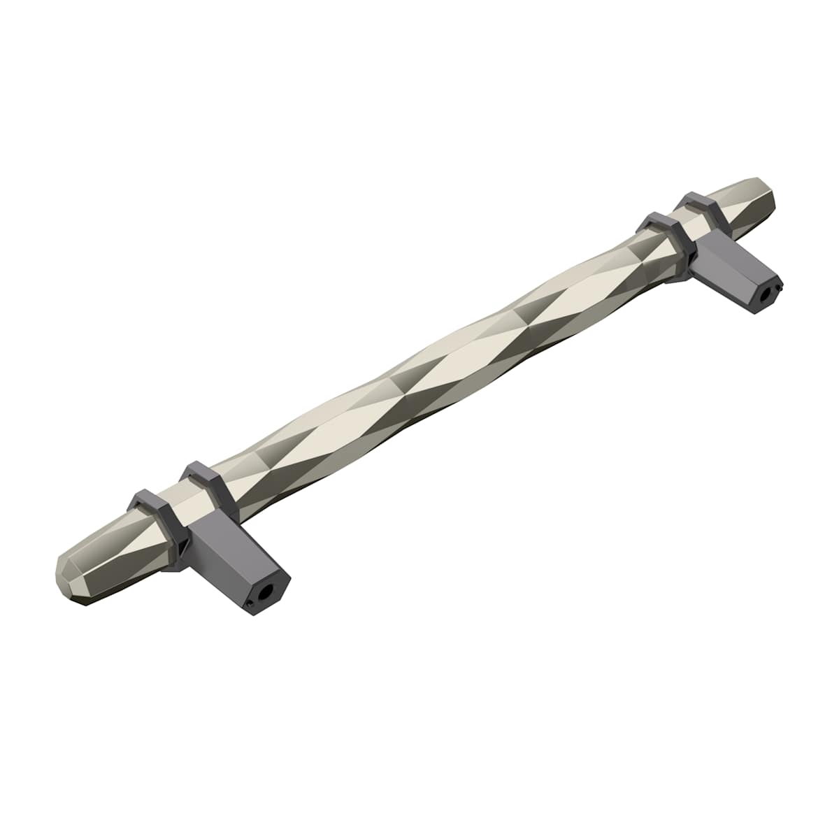 Amerock - BP36650BCRG10 - London 6-5/16 Inch Center to Center Bar Cabinet Pull in Black Chrome / Satin Nickel