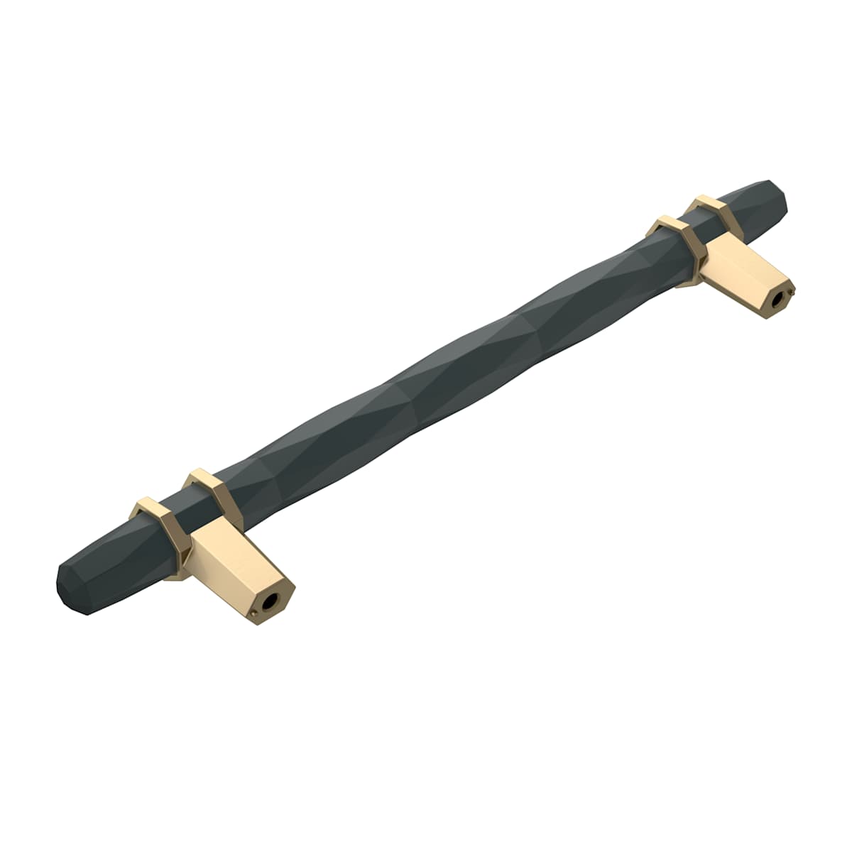 Amerock - BP36650BCRG10 - London 6-5/16 Inch Center to Center Bar Cabinet Pull in Black Chrome / Satin Nickel