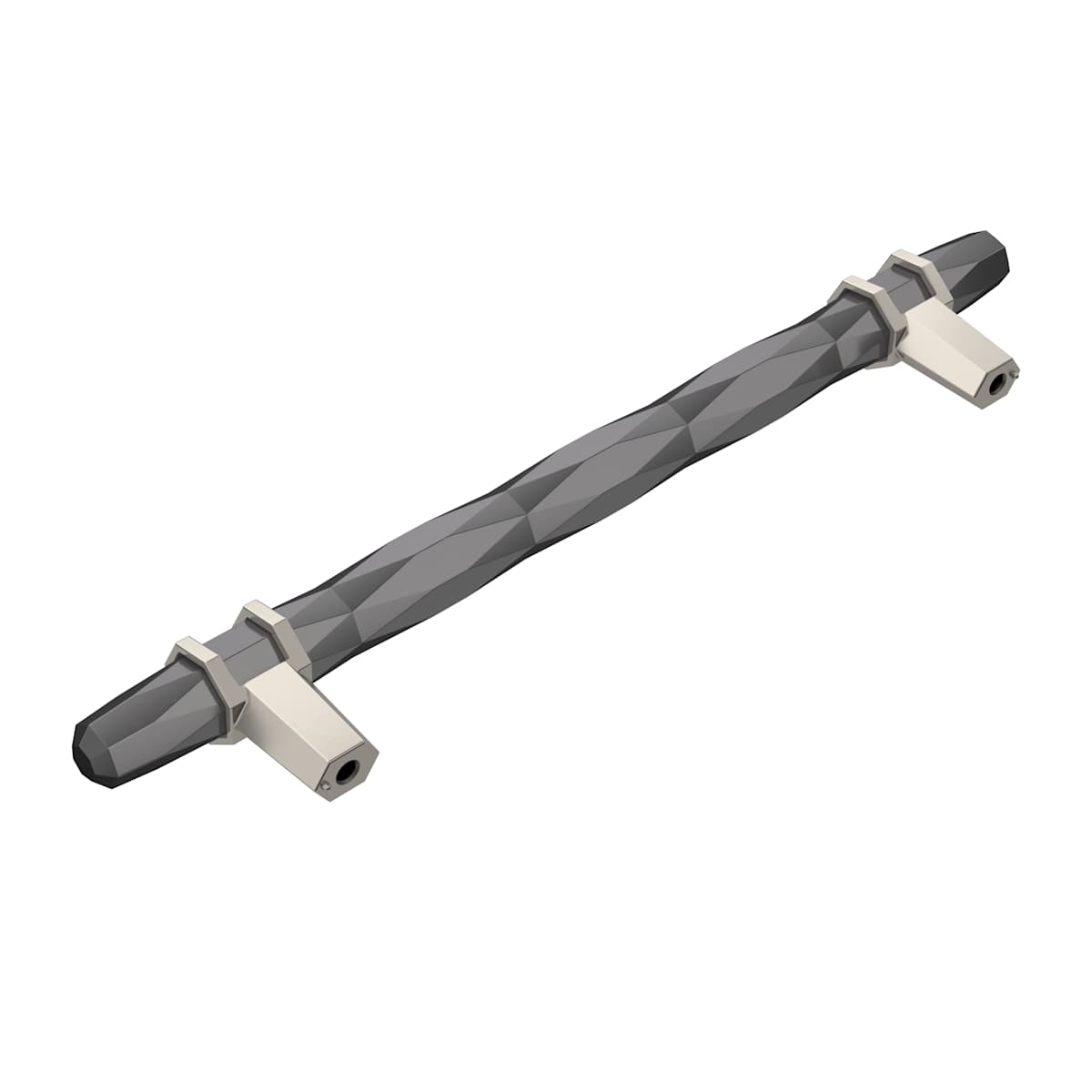Amerock - BP36650BCRG10 - London 6-5/16 Inch Center to Center Bar Cabinet Pull in Black Chrome / Satin Nickel