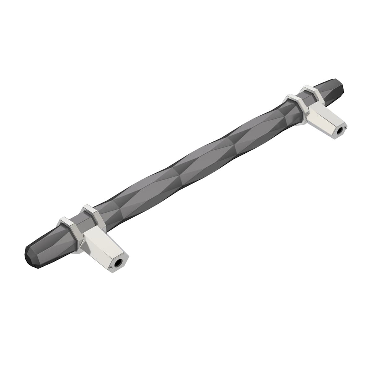 Amerock - BP36650BCRG10 - London 6-5/16 Inch Center to Center Bar Cabinet Pull in Black Chrome / Satin Nickel