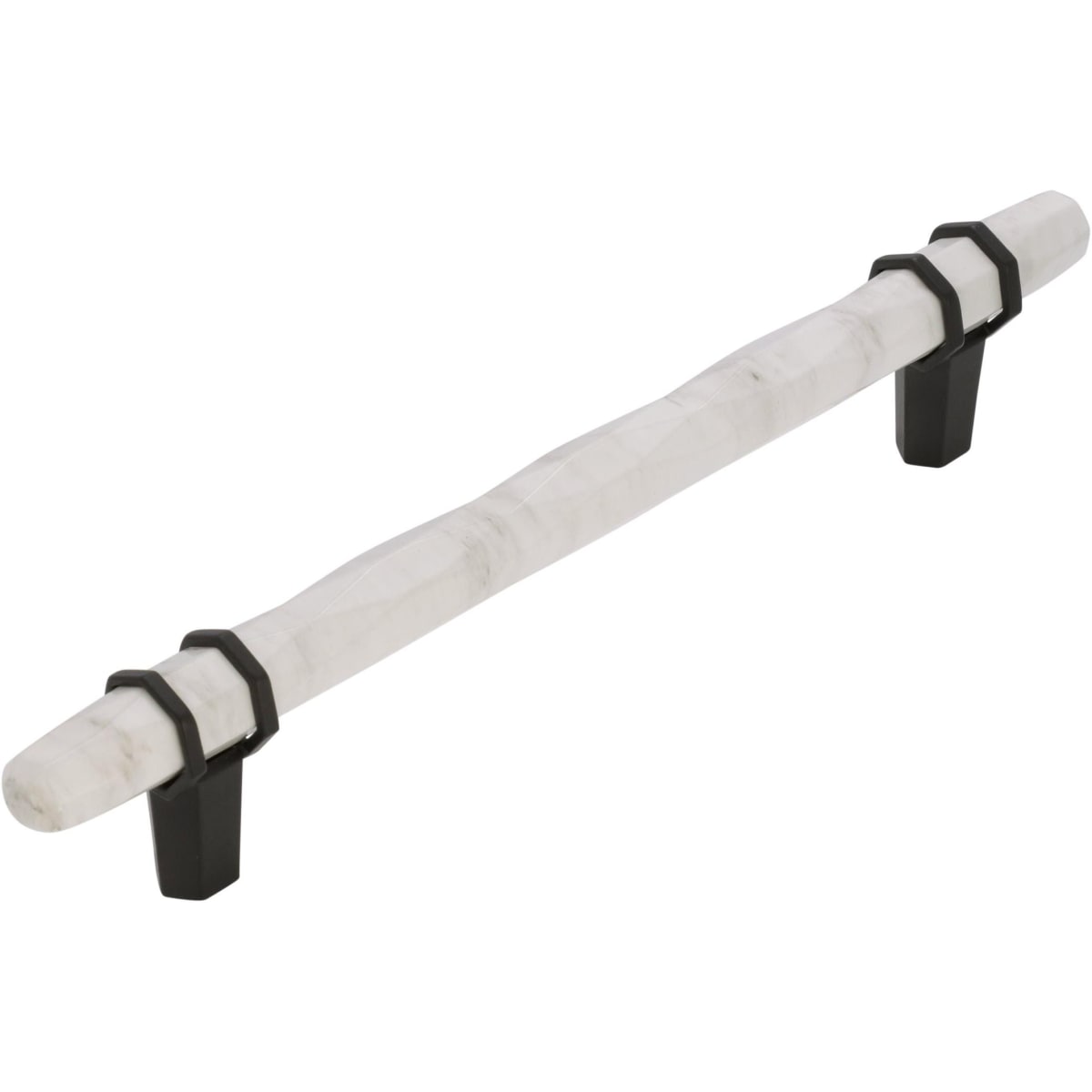 Amerock - BP36650MWBBR - Carrione 6-5/16 Inch Center to Center Designer Cabinet Pull in Marble White / Black Bronze