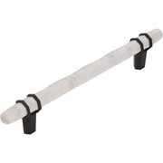 Amerock - BP36650MWBBR - Carrione 6-5/16 Inch Center to Center Designer Cabinet Pull in Marble White / Black Bronze